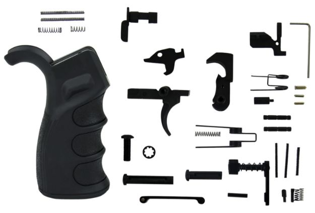 Picture of TacFire LPK02USAB Lower Parts Kit  AR-15 Black PGAR-B Grip Black