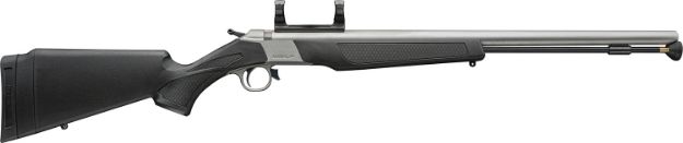 Picture of CVA PR2117SM Wolf V2 50 Cal 209 Primer 24" Matte Stainless Steel Barrel, DuraSight Rail Receiver, Black Fixed Synthetic Stock