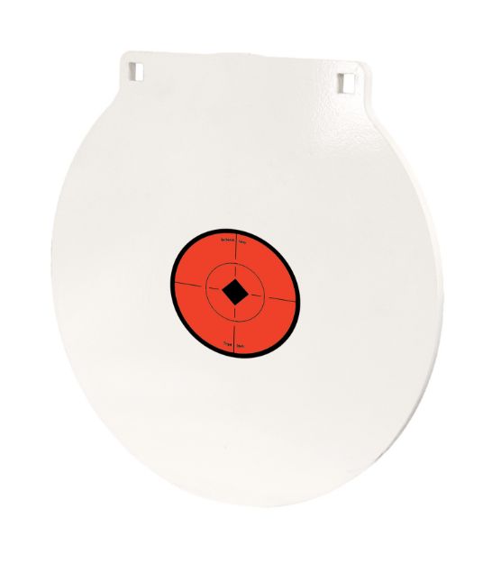 Picture of Birchwood Casey RND15 Round Steel Target Plate 15" Centerfire Rifle/Handgun Target Black/Red/White NM500 Steel Hanging