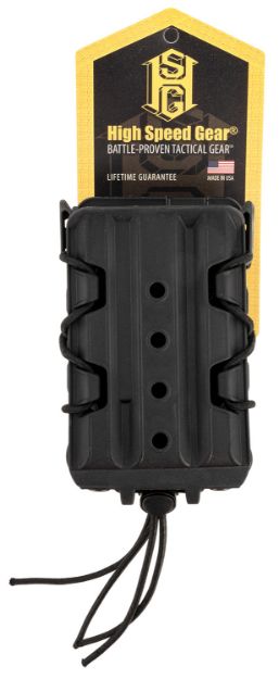 Picture of High Speed Gear 162R01BK X2R Taco V2 Mag Pouch Double, Black Polymer, Belt Clip/MOLLE U-Mount, Compatible w/ AR/AK Rifle Mags