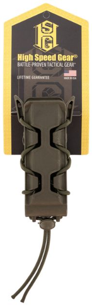 Picture of High Speed Gear 16PT01OD TACO V2 Mag Pouch Single, OD Green Polymer, Belt Clip/MOLLE U-Mount, Compatible w/ Pistol Mags