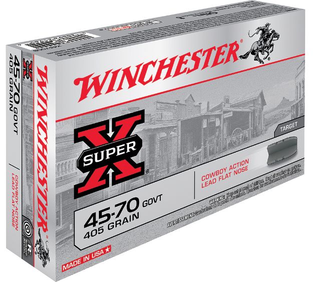 Picture of Winchester Ammo X4570CB Super X Cowboy Action 45-70Gov 405gr Lead Flat Nose 20 Per Box/10 Case