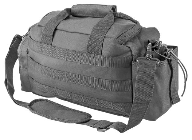 Picture of NcStar CVSRB2985U VISM Small Range Bag Side Pockets, PALs Webbing, Carry Handles/Adjustable Shoulder Strap, 12"L x 5"W x 7"H Interior Dimensions Urban Gray