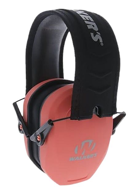 Picture of Walker's GWPRSMPASCOR Razor Slim Passive Muff 27 dB Over the Head Coral/Black Polymer