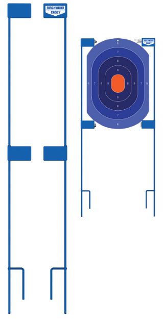 Picture of Birchwood Casey 49013 Adjustable Target Stakes  36" Stand Blue Steel Target 36" 2