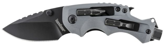 Picture of Kershaw 8720 Shuffle DIY 2.40" Folding Drop Point Plain Black Oxide 8Cr13MoV SS Blade Gray Glass-Filled Nylon Handle Includes Pocket Clip