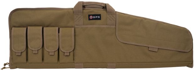 Picture of GPS Bags SRC42FDE Single Rifle Case Flat Dark Earth 600D Polyester w/ Mag Pouch Lockable Zippers & Fleece-Lining