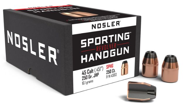 Picture of Nosler 43013 Sporting Handgun  45Colt 250gr Jacketed Hollow Point 100/Box