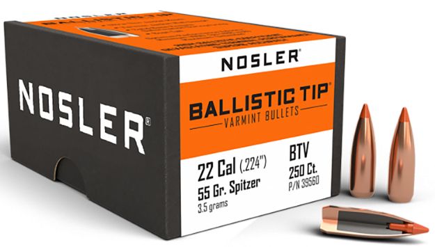 Picture of Nosler 39560 Ballistic Tip  22Cal 55gr Spitzer Point 250/Box