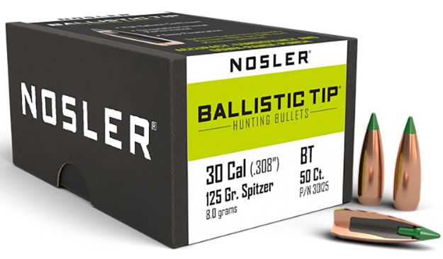 Picture of Nosler 30125 Ballistic Tip  30Cal 125gr Spitzer 50/Box