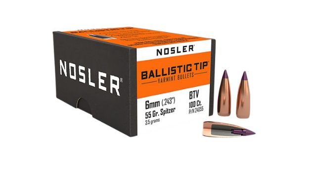 Picture of Nosler 24055 Ballistic Tip  6mm 55gr Spitzer 100/Box