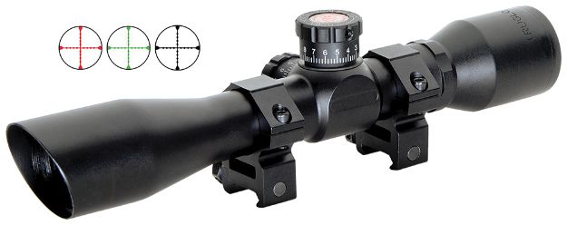 Picture of Truglo TG8504BT Tru-Brite Xtreme Compact Tactical 4x 32mm Obj 20.79 ft @ 100yds FOV 1" Tube Black Finish Mil-Dot