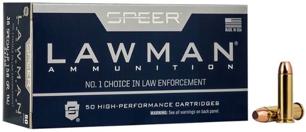 Picture of Speer 53750 Lawman  38Special+P 158gr Total Metal Jacket Round Nose 50 Per Box/20 Case