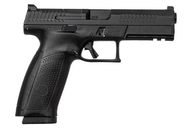 Picture of CZ-USA 91550 P-10 F  9mm Luger 19+1 5.10" Black Steel Barrel, Black Nitride Optic Ready/Serrated Steel Slide, Black Polymer Frame w/Picatinny Rail, Ambidextrous