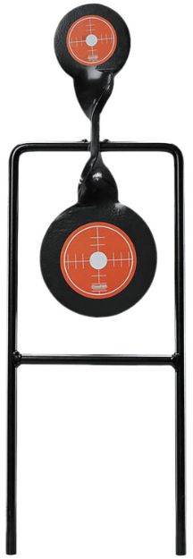 Picture of Champion Targets 40875 Gong Spinner Target 3" Top Target/4.7" Bottom Target Black/Orange Steel Bullseye Standing