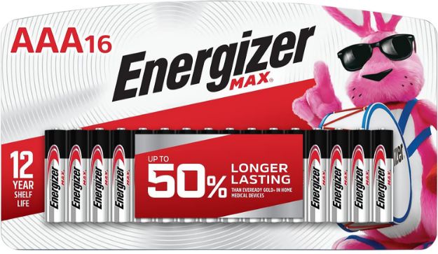 Picture of Energizer E92LP16F3 AAA Max Black/Silver 1.5V Alkaline Qty (16) Single Pack