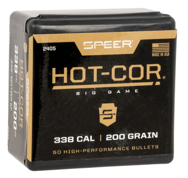 Picture of Speer 2405 Hot-Cor  338Cal 200gr Spitzer Soft Point 50 Per Box/5 Case