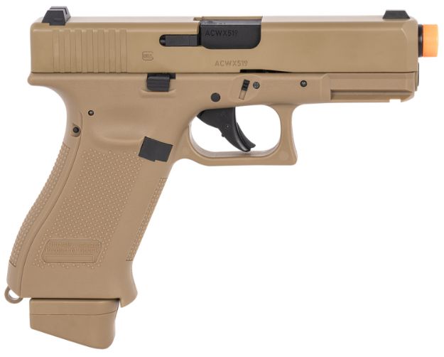 Picture of Umarex Glock Air Guns 2276338 G19X Gen5 Air Soft CO2 6mm, 14+1, Steel Slide, Coyote Tan Polymer Frame, Coyote Polymer Grips