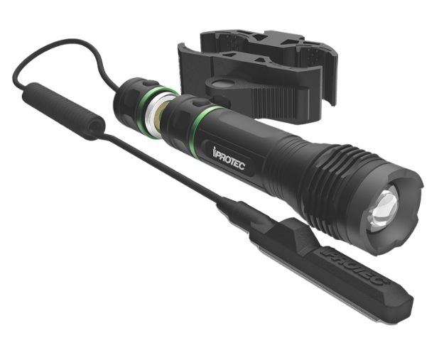 Picture of iProtec 6653 LG 250 250 Lumen Green Firearm Light with Long Gun Mount  Black Anodized 25/250 Lumens Green   LED Light