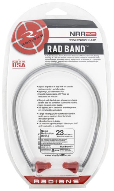 Picture of Radians RB1150 Rad-Band  23 dB Behind The Neck Gray Adult 1 Pair