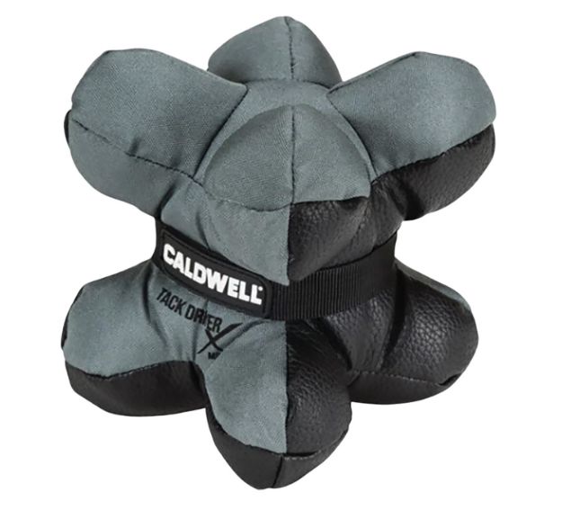 Picture of Caldwell 1102666 Tack Driver X Mini with Gray & Black Finish, Rubber Bottom, Plastic Pellet Filled, weighs 1.50 lbs & 5.50" W x 5.50" H x 5.50" D Dimensions