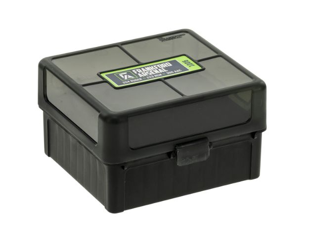 Picture of Frankford Arsenal 1083799 Hinge-Top Ammo Box 204/223Cal/300WinMag Black Polymer 100rd