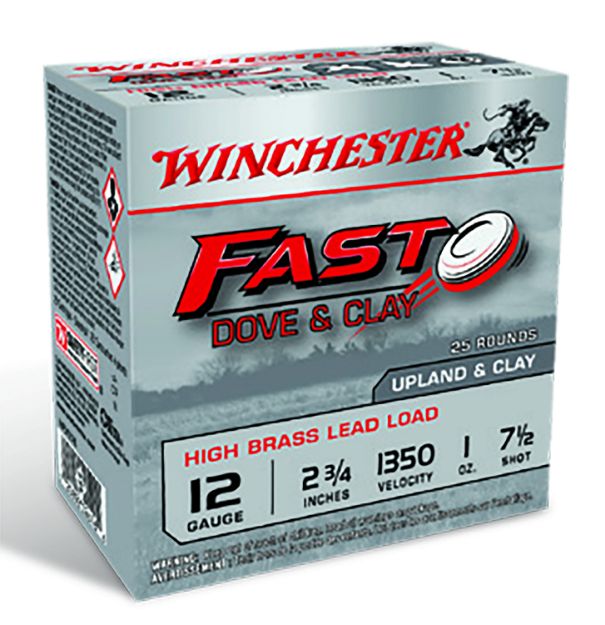 Picture of Winchester Ammo WFD127B Fast Dove & Clay High Brass 12Gauge 2.75" 1oz 7.5Shot 25 Per Box/10 Case