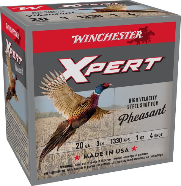 Picture of Winchester Ammo WEXP2034 Xpert Pheasant Lead Free High Velocity 20Gauge 3" 1oz 4Shot 25 Per Box/10 Case