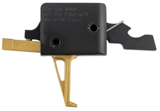 Picture of CMC Triggers 91503GF Drop-In Gold Finger Single-Stage Flat Trigger w/ 3-3.50 lbs Draw Weight & Gold Finish