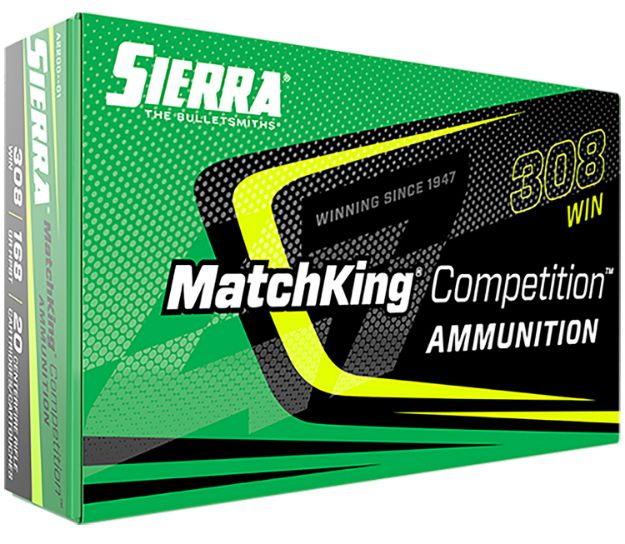 Picture of Sierra A220001 MatchKing Competition 308Win 168gr Sierra MatchKing BTHP 20 Per Box/10 Case