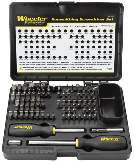 Picture of Wheeler 4001008 Pro Gunsmithing Screwdriver Set Black 89 Pieces