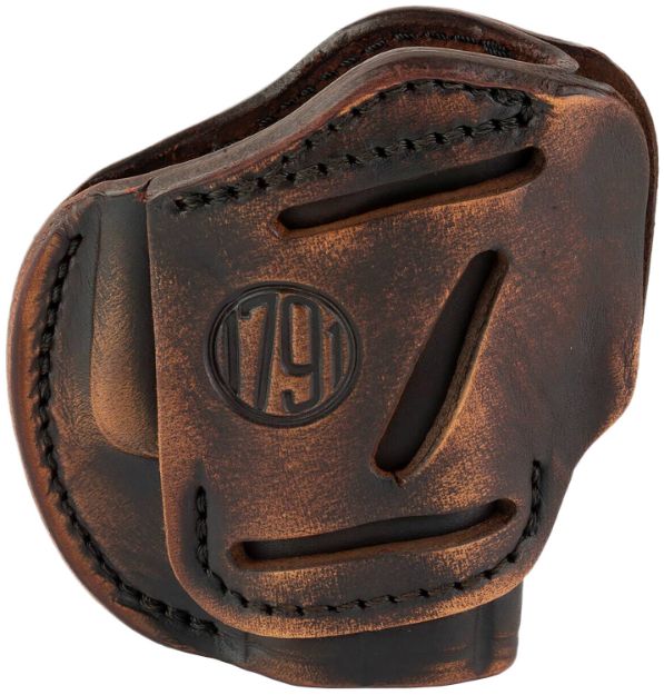 Picture of 1791 Gunleather 3WH2VTGA 3-Way  IWB/OWB Size 02 Vintage Leather Belt Loop Fits Ruger LCP Fits S&W Bodyguard Fits Glock 42 Ambidextrous Hand