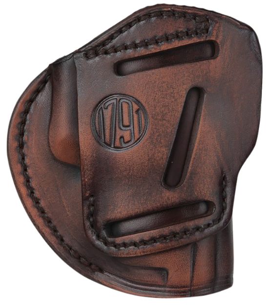 Picture of 1791 Gunleather 3WH3VTGA 3-Way  IWB/OWB Size 03 Vintage Leather Belt Loop Fits Ruger LC9 Fits Glock 26 Ambidextrous Hand