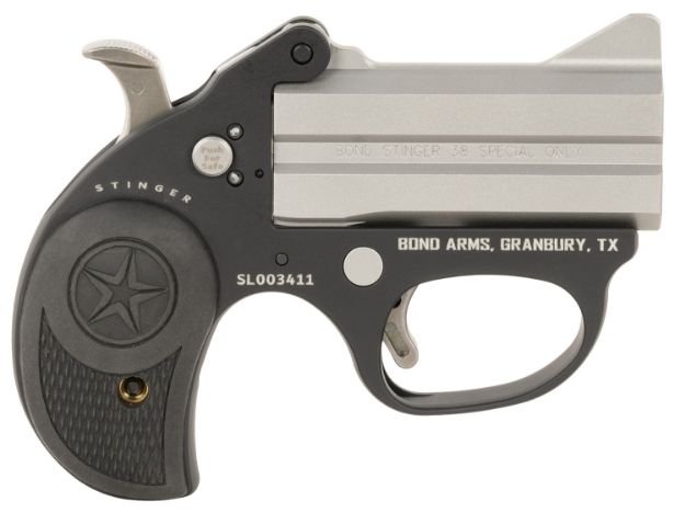 Picture of Bond Arms BASL Stinger  38 Special 2rd Shot 3" Matte Stainless Anodized Aluminum Frame, Black Rubber Grips