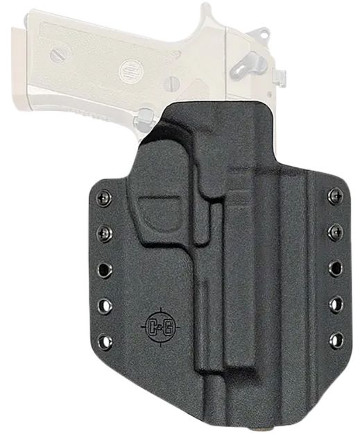 Picture of C&G Holsters 2750100 Covert  OWB Black Kydex Belt Loop Fits Beretta M9A3/M9A4 Right Hand