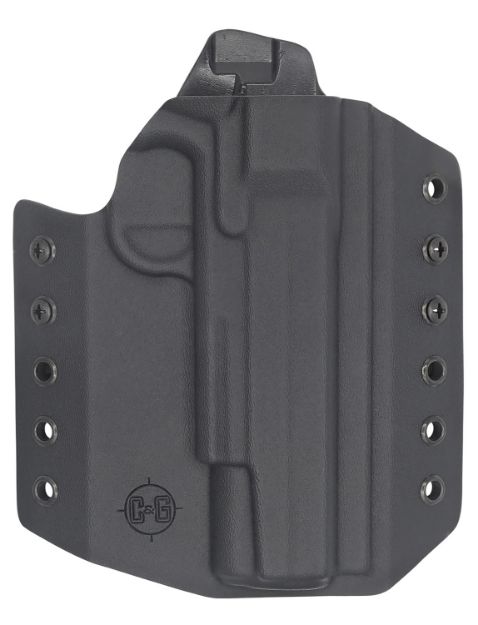 Picture of C&G Holsters 1850100 Covert  OWB Black Kydex Belt Loop Fits 1911 Government 5"