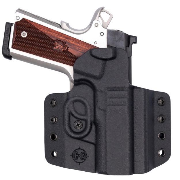 Picture of C&G Holsters 1862100 Covert  OWB Black Kydex Belt Loop Fits 1911 3.5" Right Hand