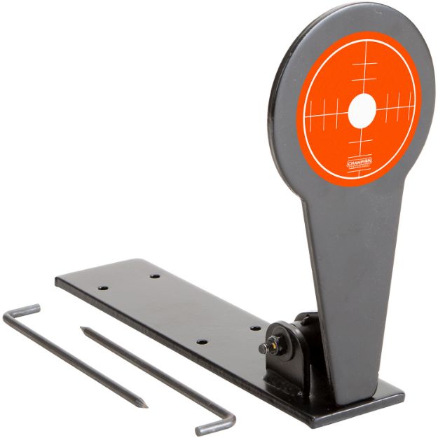 Picture of Champion Targets 40881 Gong Popper Target Rimfire Orange Steel Standing Includes Ground Stakes