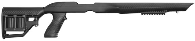 Picture of ADAPTIVE TACTICAL 1081039 Tac-Hammer RM4 Black Synthetic, Adjustable Stock with Magazine Compartments, Removable Barrel Inserts, Stowaway Accessory Rail, Fits Ruger 10/22 (Most Barrel Contours)