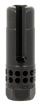 Picture of SureFire WARCOMPSPORT5561228 Warcomp Sport Flash Hider 22 Cal (5.56mm) 1/2"-28 tpi, Open Tine 3-Prong, Ported Black Stainless Steel for AR/M4-Platform