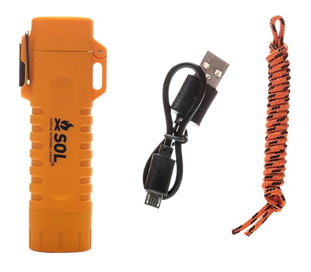 Picture of Survive Outdoors Longer  Fire Lite Fuel Free Lighter Orange Includes USB Cable / Lanyard