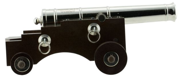 Picture of Traditions CN8041 Old Ironsides Mini Cannon 50 Cal 9" Nickel Barrel Hardwood Stock Breech Action