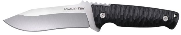 Picture of Cold Steel CSFX5RZR Razor Tek  EDC 5" Fixed Clip Point Plain Satin 4116 Krupp SS Blade, 4.63" Black Textured