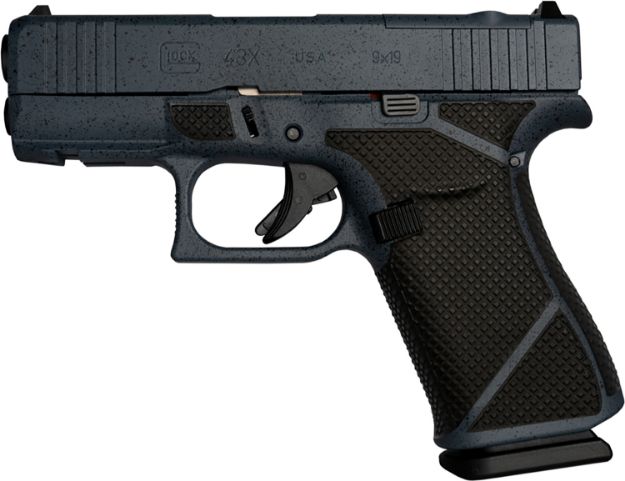 Picture of Glock UX4350204FRMOSNURBST G43X MOS Slim Sub-Compact Frame 9mm Luger 10+1 3.41" Black GMB Barrel Urban Stonewash Cerakote MOS Cut/Serrated Steel Slide & Polymer Frame w/Beavertail, Ambidextrous