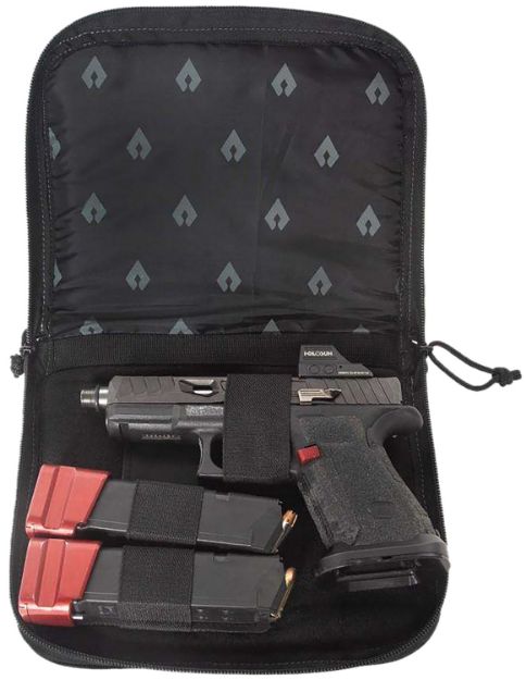 Picture of Advance Warrior Solutions SPC9 Single Pistol Case  9.50" Long Black Durable Soft Fabric Compatible w/ Most Standard Sized Pistols