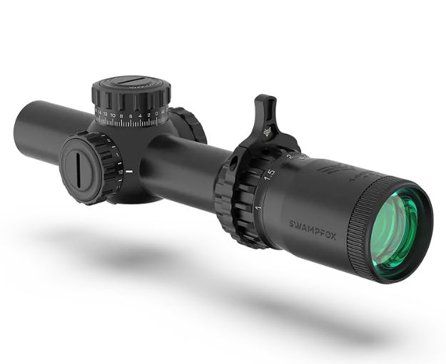 Picture of Swampfox Optics THK14241GF Tomahawk II  Black 1-4x 24mm 30mm Tube Bright Fiber Optic Green Reticle