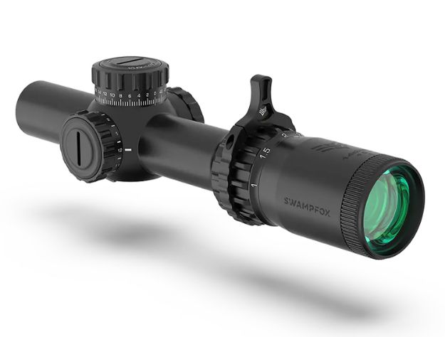 Picture of Swampfox Optics THK16241RF Tomahawk II  Black 1-6x 24mm 30mm Tube Bright Fiber Optic Red Reticle