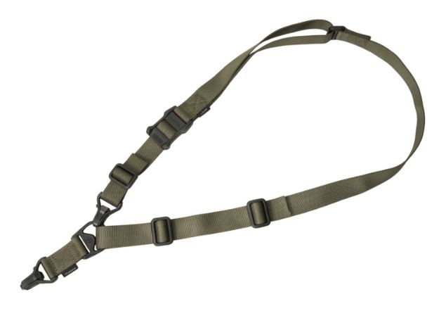 Picture of Magpul MAG514-RGR MS3 Gen2 Sling made of Nylon Webbing with Ranger Green Finish, Adjustable One-Two Point Design & Polymer Hardware for Rifles