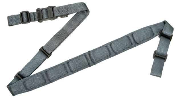 Picture of Magpul MAG545-GRY MS1 Sling 1.25"-1.88" W x 48"- 60" L Padded Two-Point Gray Nylon Webbing for Rifle