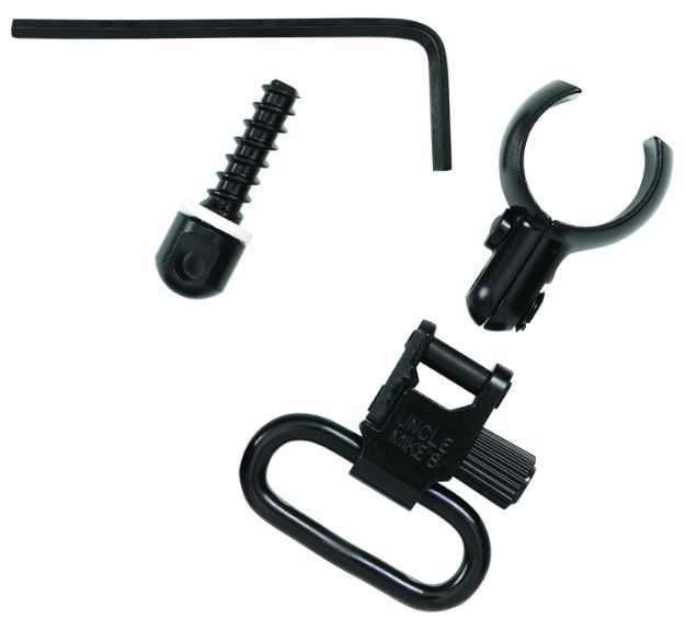 Picture of Uncle Mike's 13912 Magnum Band Swivel Set Quick Detach 115 CFL Tri-Lock Blued 1" Loop for .630-.675" Mag Tubes